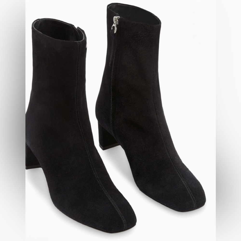 Aeyde Millie Black Suede 45mm Ankle Boots 36=5